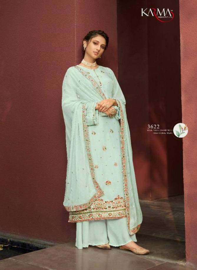 KARMA NOOR VOL-02 Fancy Latest Designer Festive Wear Silk Minakari Jacquard With Heavy Worked Salwar Suit Collection